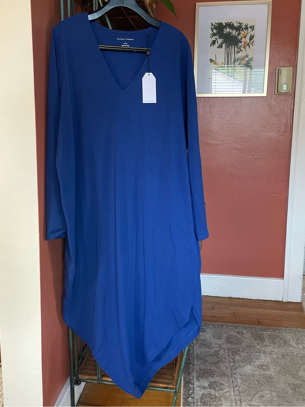 The Geneva Dress Universal Standard Cobalt Blue V-Neck Tunic Dress